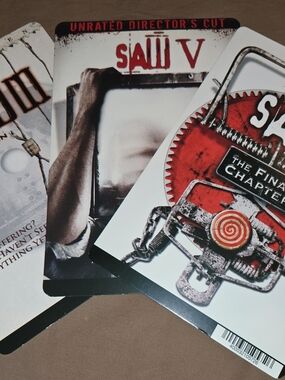 Original Saw Movie Promo Display Cards (Lot of 3)